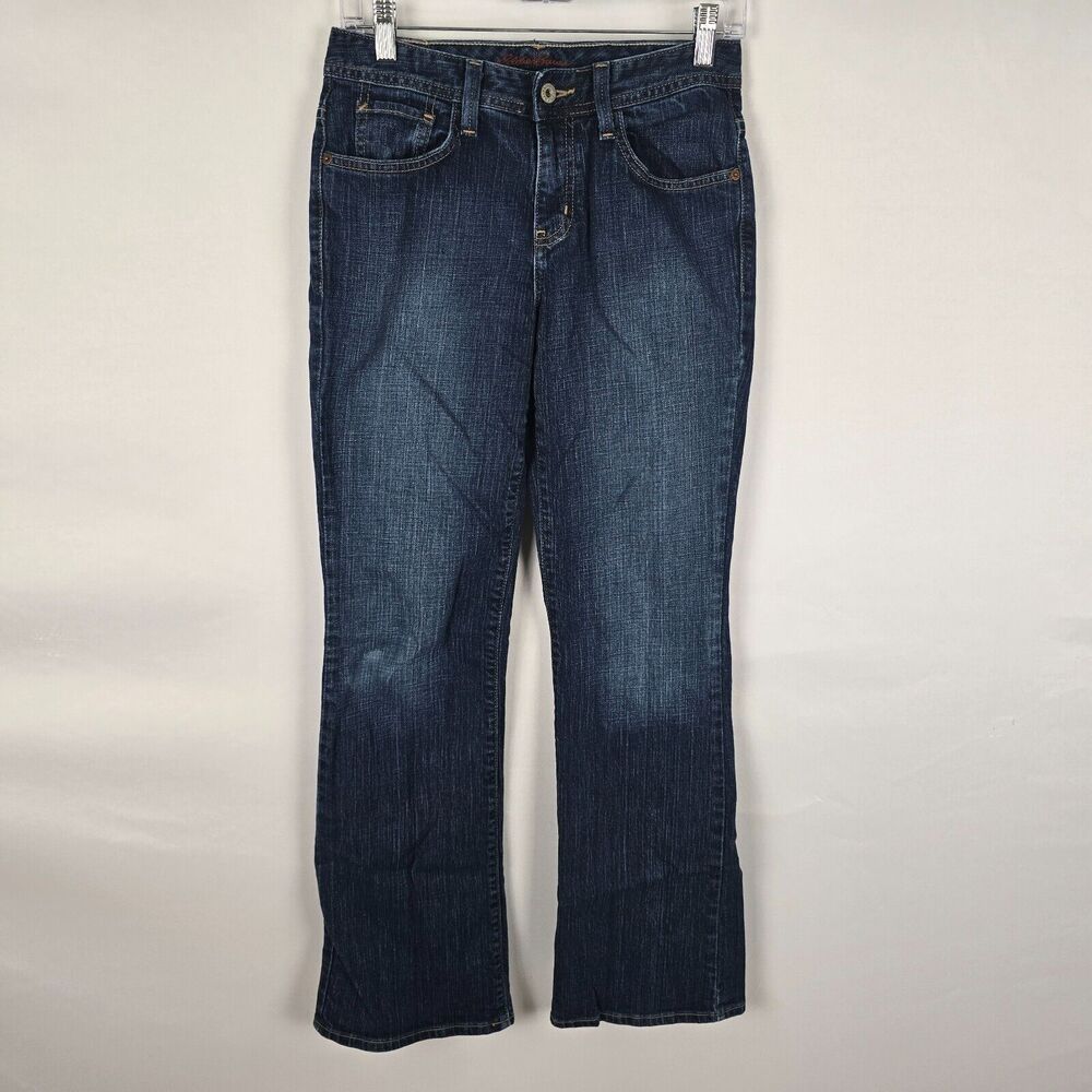 Eddie Bauer Jeans Women's 2 Regular Fit Blue Dark Wash Straight